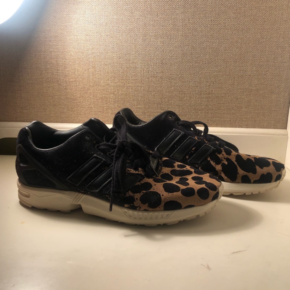 adidas Shoes | Adidas Zx Flux Torsion Leopard Sneakers | Poshmark